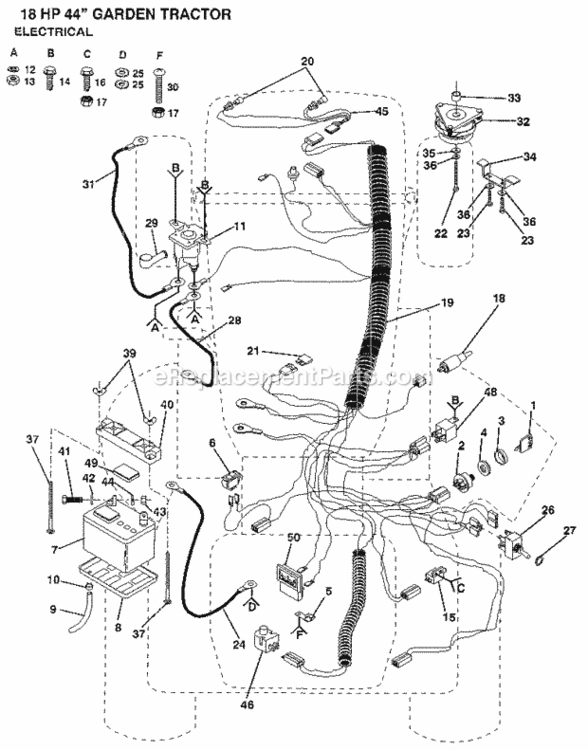 Page A Diagram and Parts List for 917255931  Craftsman Lawn Tractor