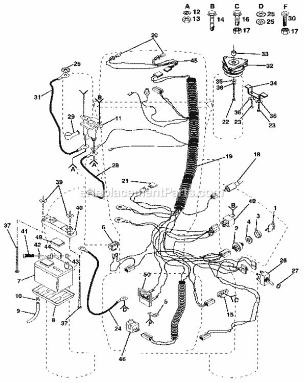 Page A Diagram and Parts List for 917255934  Craftsman Lawn Tractor