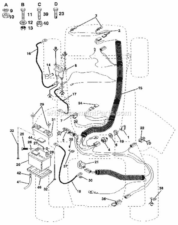 Page A Diagram and Parts List for 917255941  Craftsman Lawn Tractor