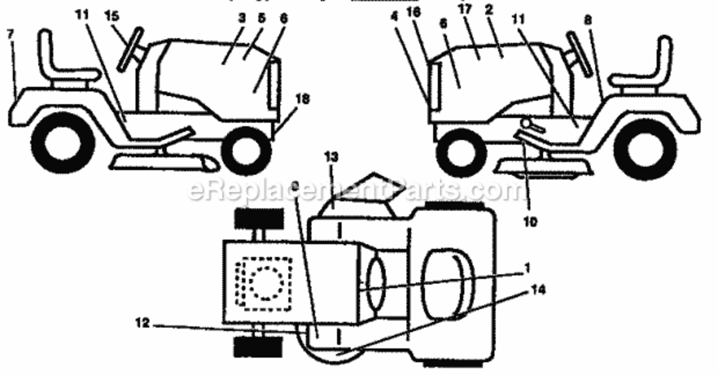 Page H Diagram and Parts List for 917255960  Craftsman Lawn Tractor