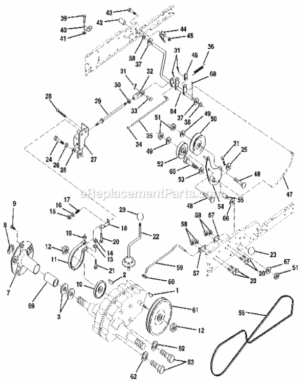Page E Diagram and Parts List for 917255970  Craftsman Lawn Tractor