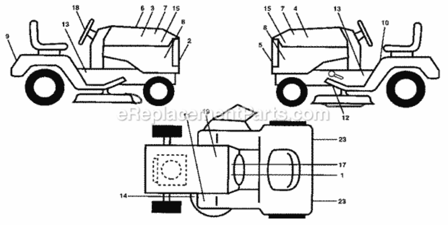 Page A Diagram and Parts List for 917255980  Craftsman Lawn Tractor