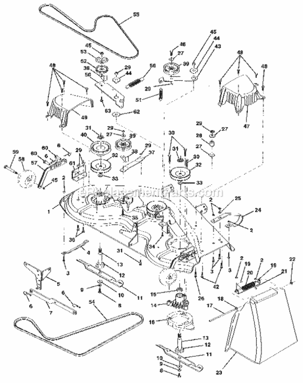 Page J Diagram and Parts List for 917255980  Craftsman Lawn Tractor