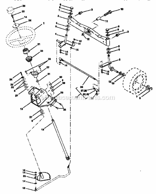 Page F Diagram and Parts List for 917255981  Craftsman Lawn Tractor