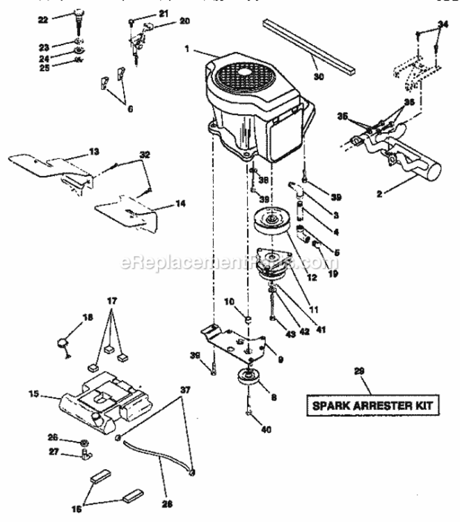 Page G Diagram and Parts List for 917255981  Craftsman Lawn Tractor
