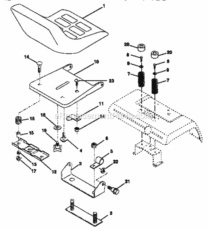 Page H Diagram and Parts List for 917255981  Craftsman Lawn Tractor