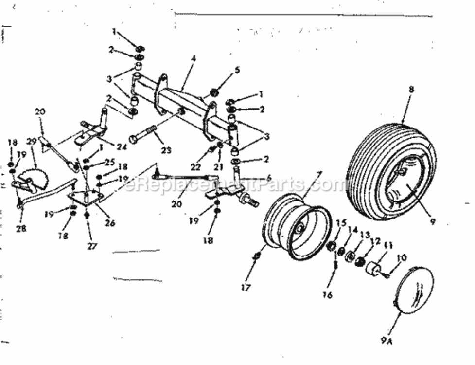 Page D Diagram and Parts List for 91725600  Craftsman Lawn Tractor