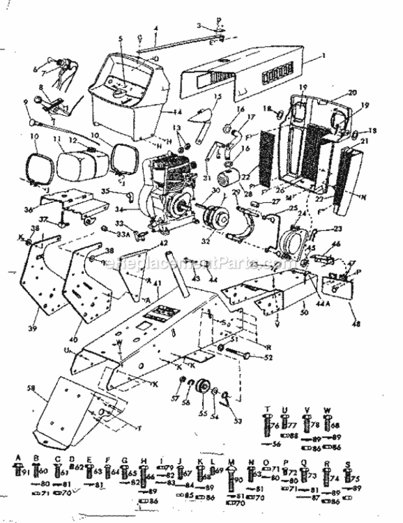 Page A Diagram and Parts List for 91725620  Craftsman Lawn Tractor