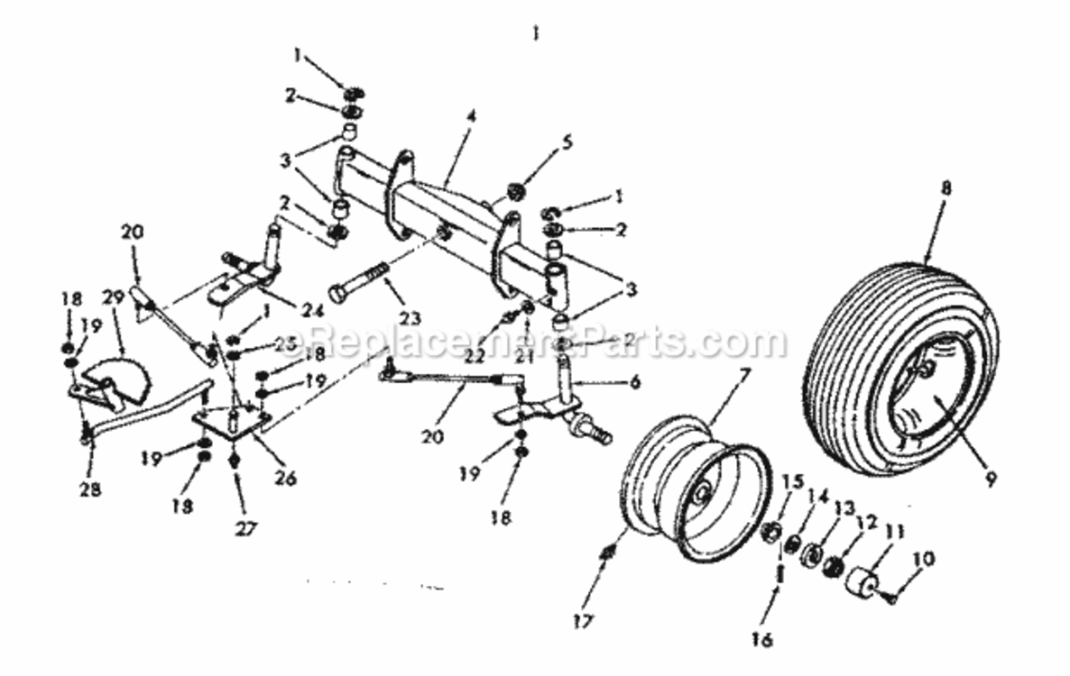 Page E Diagram and Parts List for 91725620  Craftsman Lawn Tractor