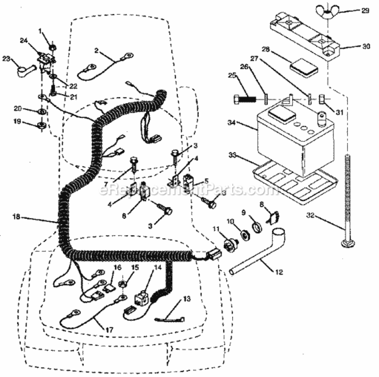 Page A Diagram and Parts List for 917256230  Craftsman Lawn Tractor