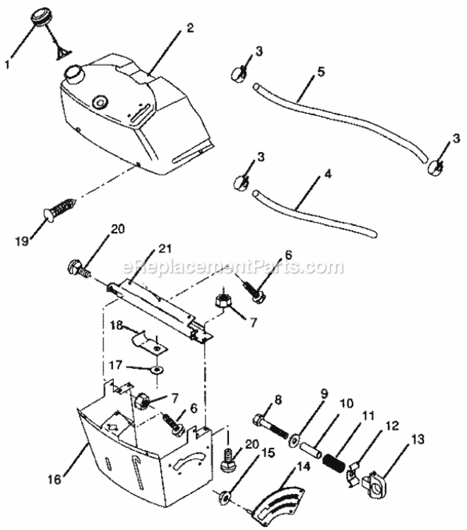 Page E Diagram and Parts List for 917256230  Craftsman Lawn Tractor