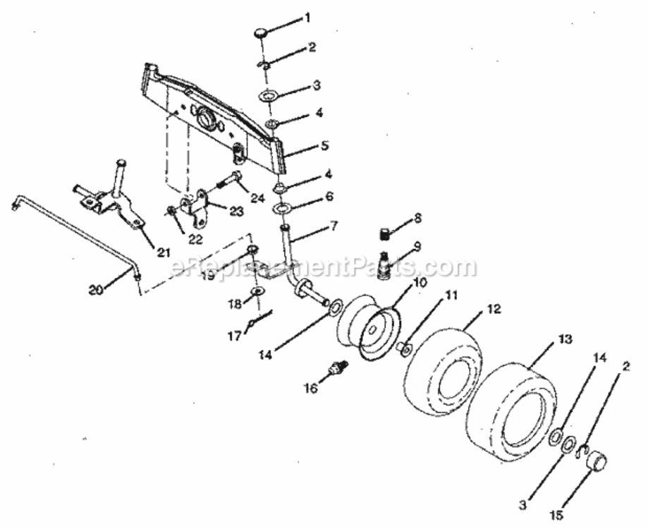 Page H Diagram and Parts List for 917256230  Craftsman Lawn Tractor