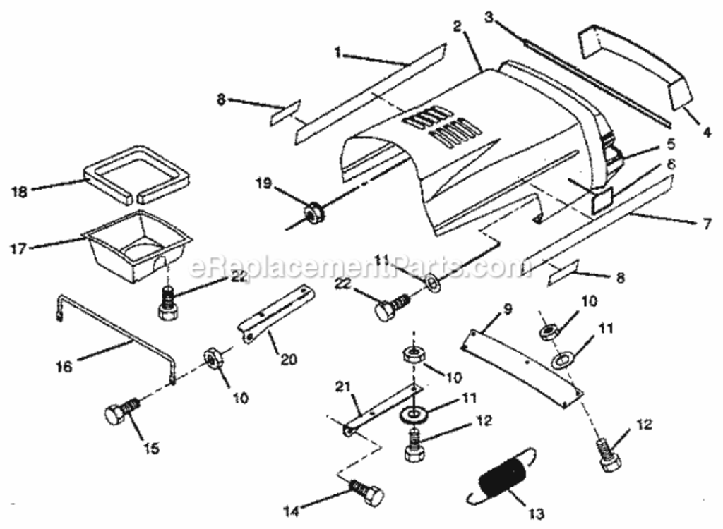 Page C Diagram and Parts List for 917256240  Craftsman Lawn Tractor