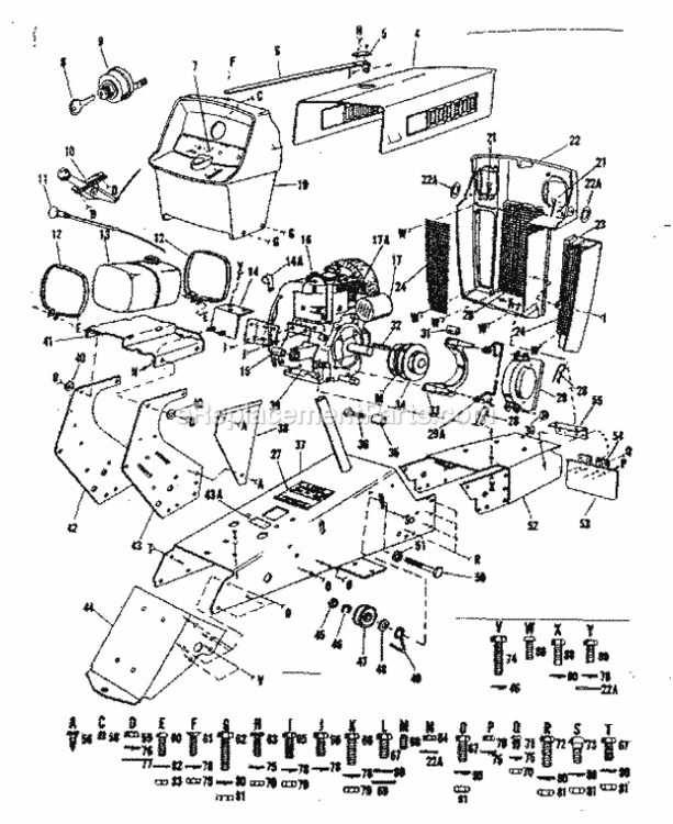 Page A Diagram and Parts List for 91725630  Craftsman Lawn Tractor