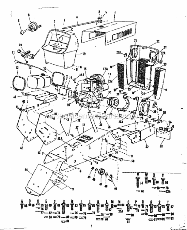 Page A Diagram and Parts List for 91725631  Craftsman Lawn Tractor