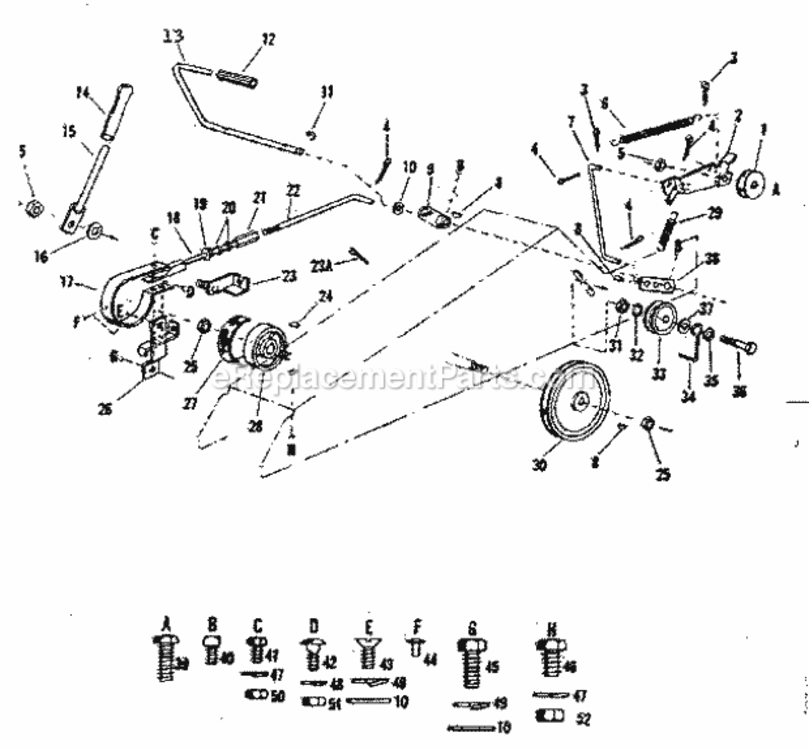 Page D Diagram and Parts List for 91725631  Craftsman Lawn Tractor