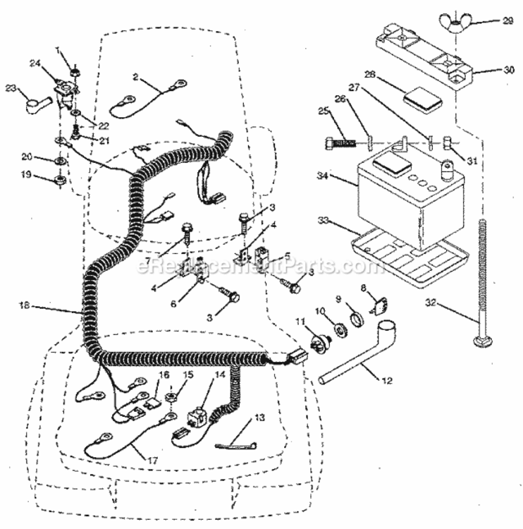 Page A Diagram and Parts List for 917256320  Craftsman Lawn Tractor