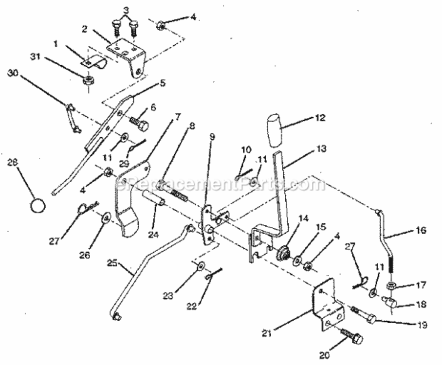 Page M Diagram and Parts List for 917256320  Craftsman Lawn Tractor