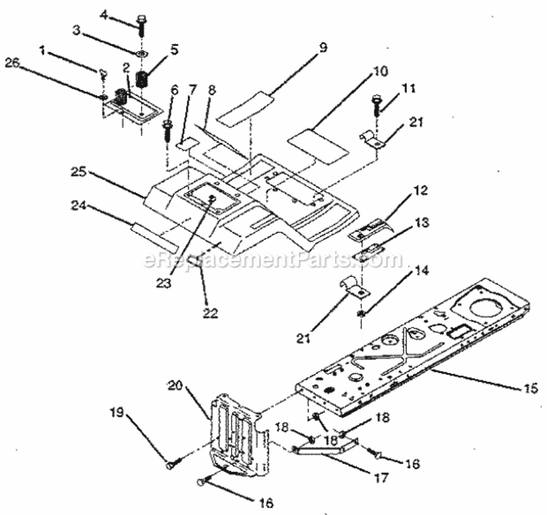 Page C Diagram and Parts List for 917256320  Craftsman Lawn Tractor