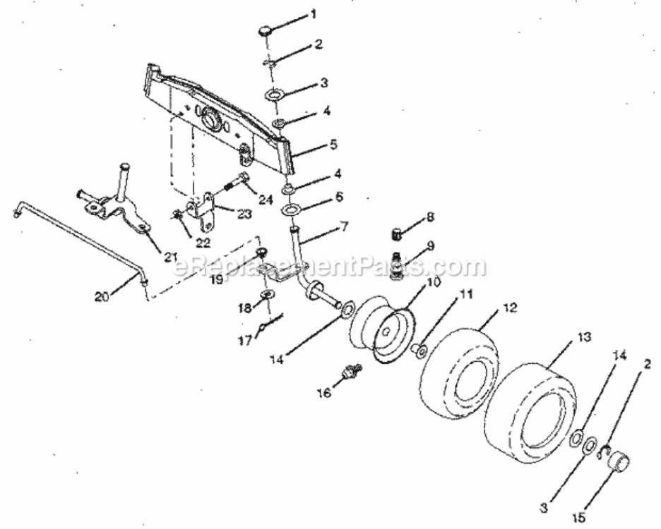 Page H Diagram and Parts List for 917256320  Craftsman Lawn Tractor