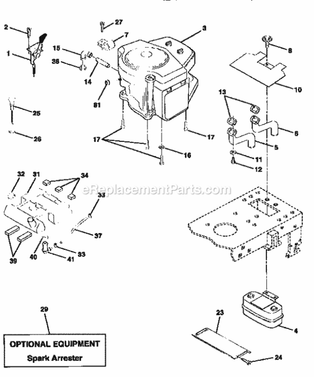 Page H Diagram and Parts List for 917256360  Craftsman Lawn Tractor