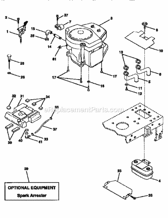 Page F Diagram and Parts List for 917256370  Craftsman Lawn Tractor