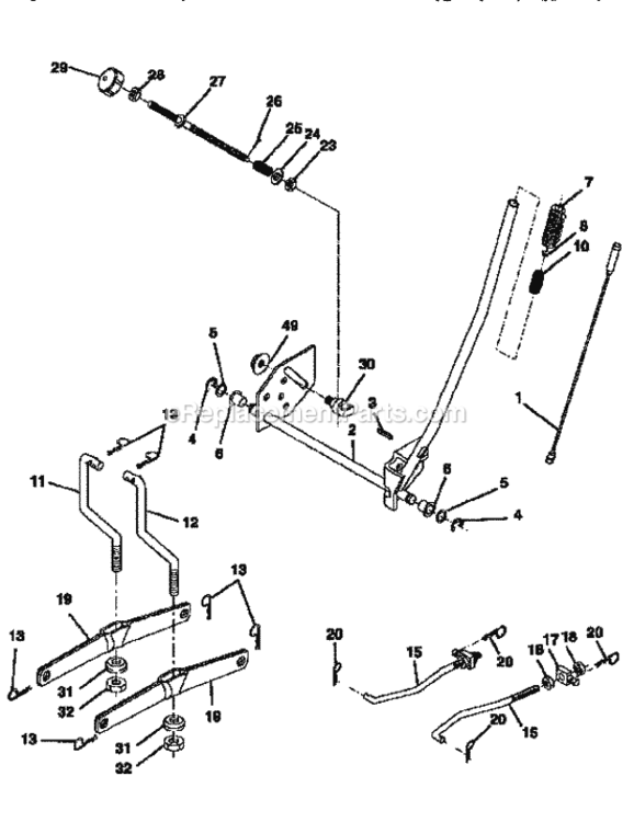 Page G Diagram and Parts List for 917256370  Craftsman Lawn Tractor