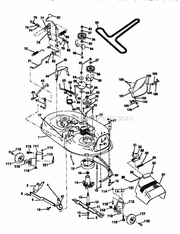 Page J Diagram and Parts List for 917256420  Craftsman Lawn Tractor