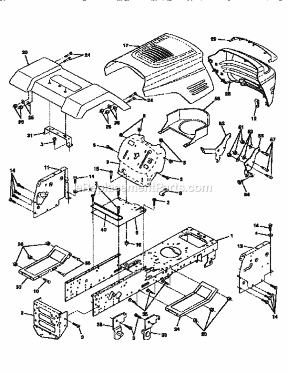 Page B Diagram and Parts List for 917256430  Craftsman Lawn Tractor