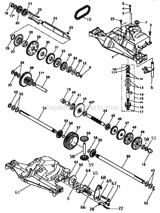 Page K Diagram and Parts List for 917256450  Craftsman Lawn Tractor