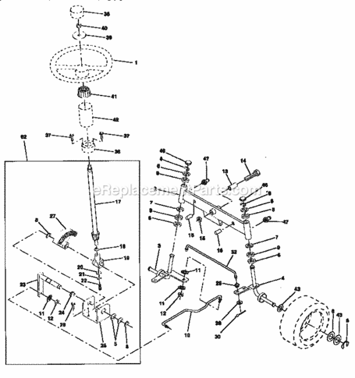 Page D Diagram and Parts List for 917256490  Craftsman Lawn Tractor