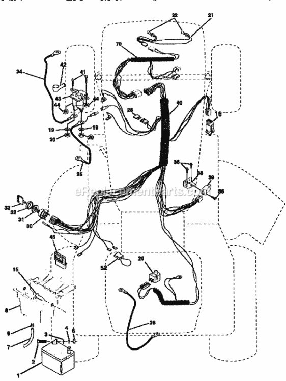 Page A Diagram and Parts List for 917256522  Craftsman Lawn Tractor