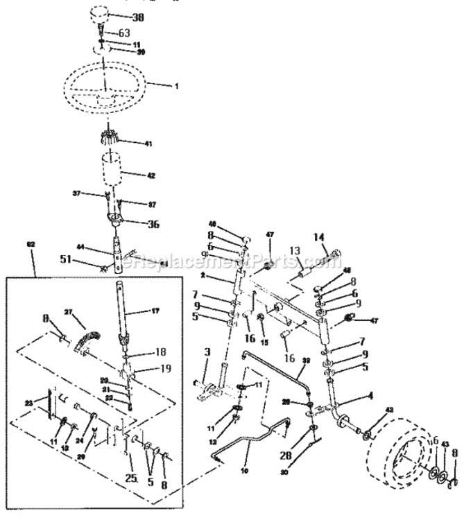 Page D Diagram and Parts List for 917256522  Craftsman Lawn Tractor