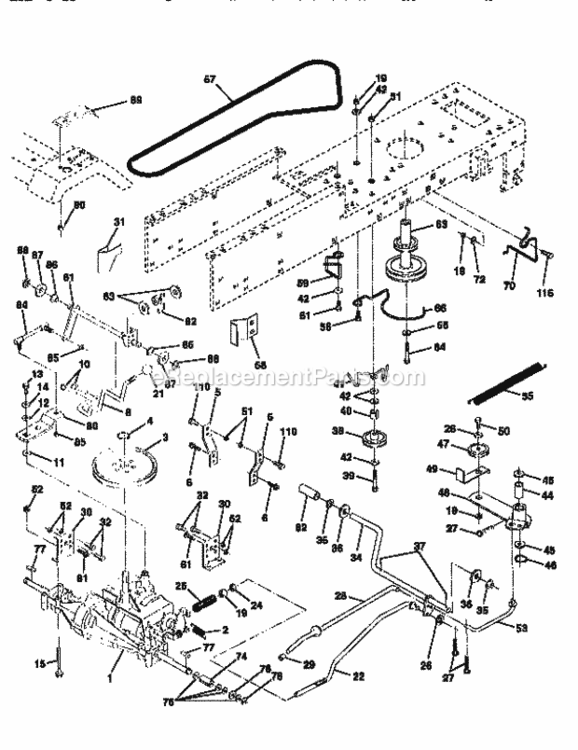 Page C Diagram and Parts List for 917256523  Craftsman Lawn Tractor