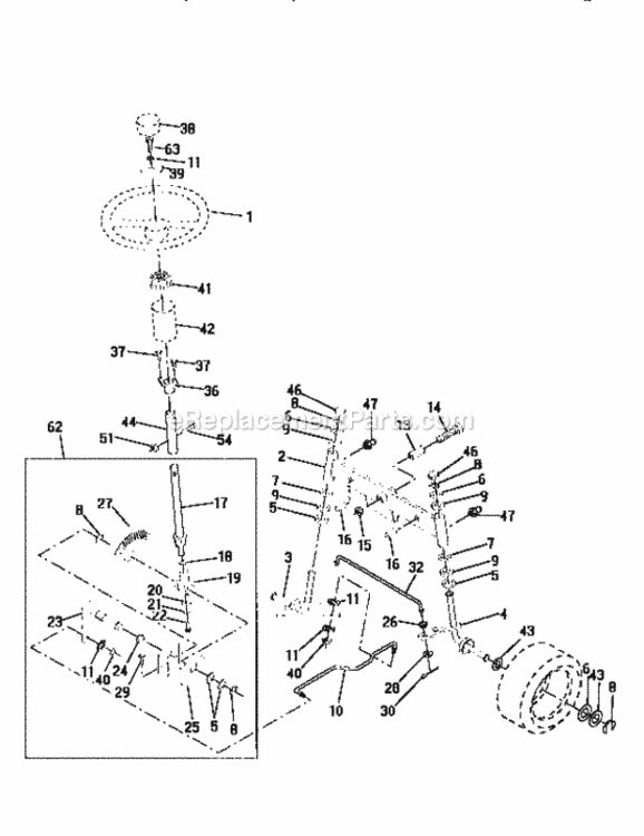 Page D Diagram and Parts List for 917256523  Craftsman Lawn Tractor
