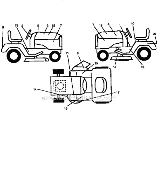 Page F Diagram and Parts List for 917256524  Craftsman Lawn Tractor