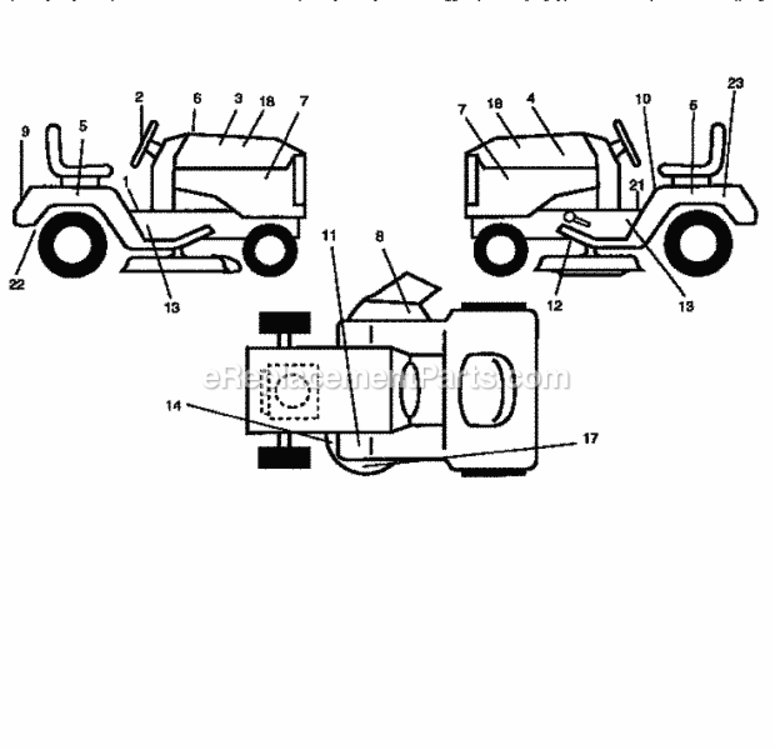 Page F Diagram and Parts List for 917256531  Craftsman Lawn Tractor
