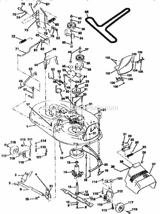 Page J Diagram and Parts List for 917256532  Craftsman Lawn Tractor