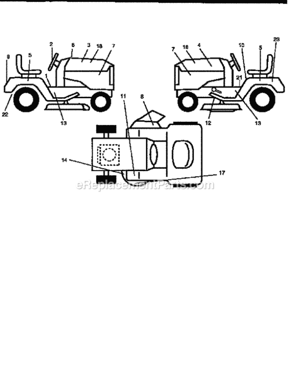 Page F Diagram and Parts List for 917256532  Craftsman Lawn Tractor