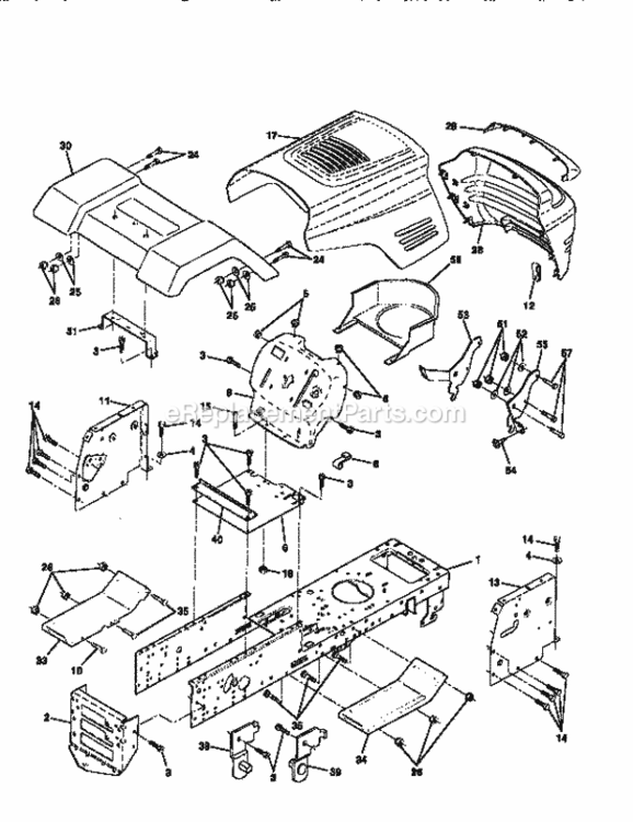 Page B Diagram and Parts List for 917256540  Craftsman Lawn Tractor