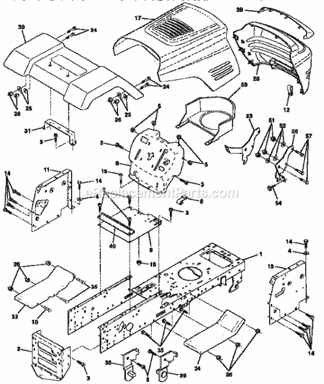 Page B Diagram and Parts List for 917256542  Craftsman Lawn Tractor
