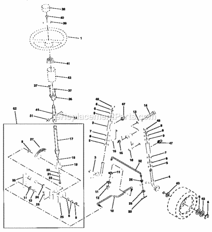 Page D Diagram and Parts List for 917256542  Craftsman Lawn Tractor