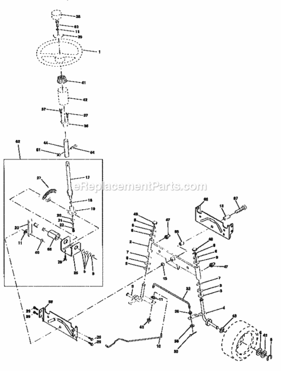Page D Diagram and Parts List for 917256545  Craftsman Lawn Tractor
