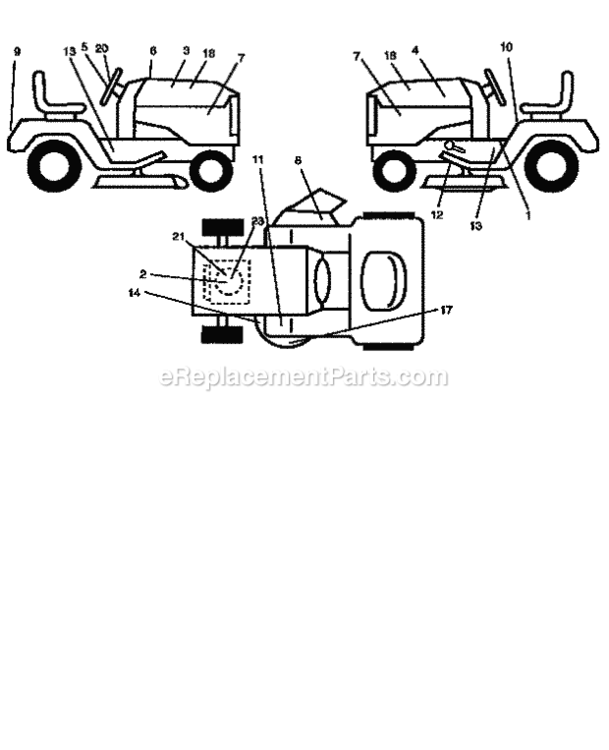 Page F Diagram and Parts List for 917256545  Craftsman Lawn Tractor
