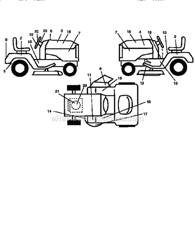 Page F Diagram and Parts List for 917256551  Craftsman Lawn Tractor