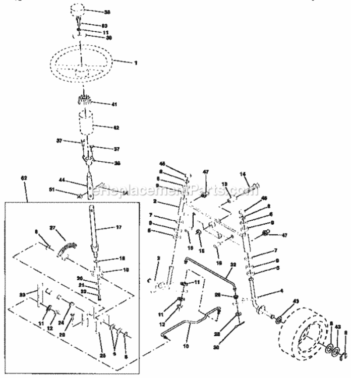 Page D Diagram and Parts List for 917256553  Craftsman Lawn Tractor
