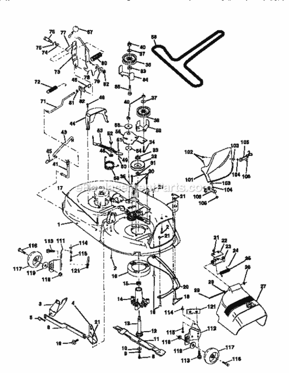 Page J Diagram and Parts List for 917256560  Craftsman Lawn Tractor