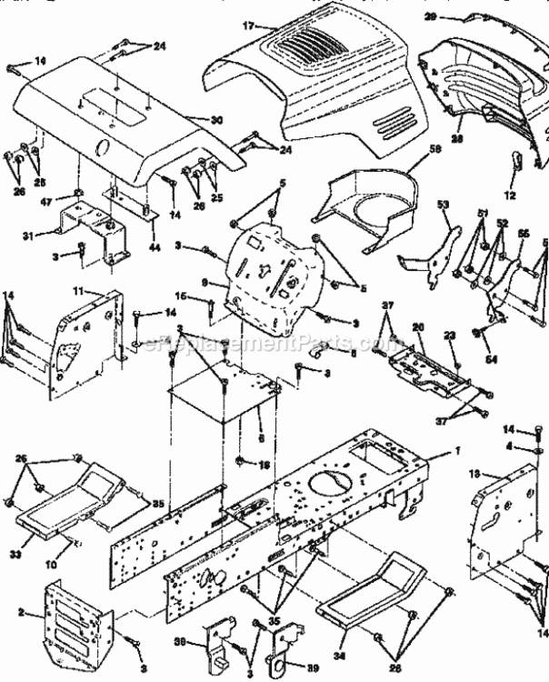 Page B Diagram and Parts List for 917256560  Craftsman Lawn Tractor