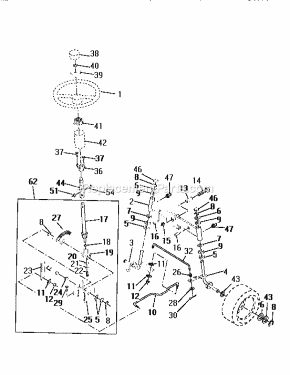 Page D Diagram and Parts List for 917256560  Craftsman Lawn Tractor