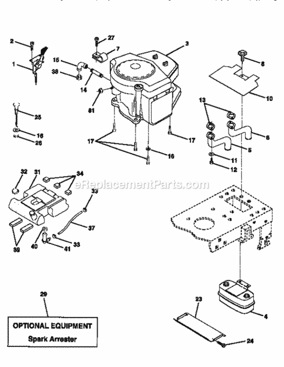 Page H Diagram and Parts List for 917256560  Craftsman Lawn Tractor